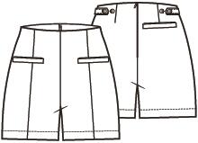 Knipmode 2605-12 short