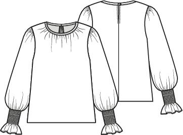 Knipmode 2411-19 top