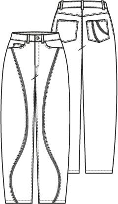 Knipmode 2504-22 broek