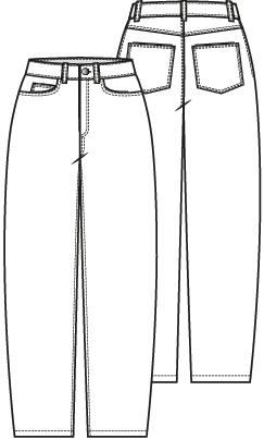 Knipmode 2504-23 broek