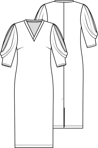 Knipmode 2311-02 jurk