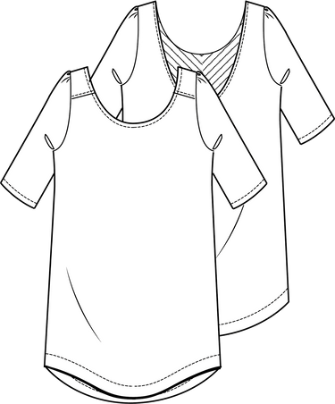 Knipmode 2404-32 tuniek