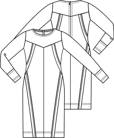 Knipmode 1812-12 jurk