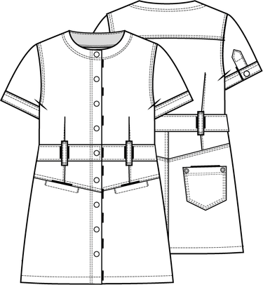 KNIPkids 2301-09 jurk mini me