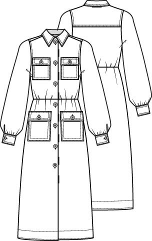 Knipmode 2201-04 jurk