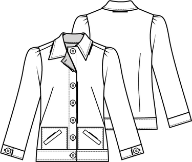 Knipmode 0822 - 06 - Jasje modeltekening