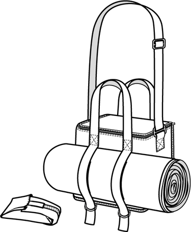 Knipmode 2208-18 picknicktas en kleed
