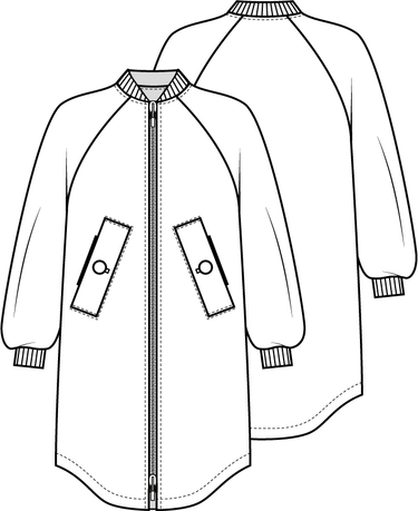 Knipmode 0922 - 04 - Jas modeltekening