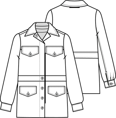 Knipmode 0922 - 18 - Jasje modeltekening