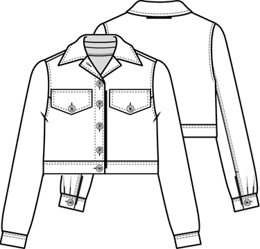 Knipmode 0922 - 19 - Jackje modeltekening