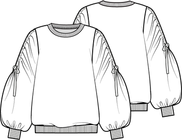 Knipmode 0123 - 05 - Sweater modeltekening