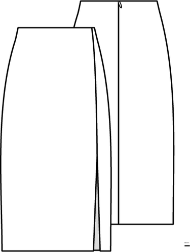 Knipmode 0123 - 14 - Rok modeltekening