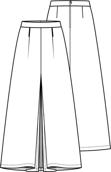 Knipmode 0123 - 18 - Rok modeltekening