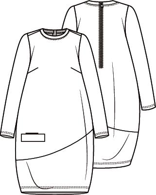 Knipmode 2110-02 jurk