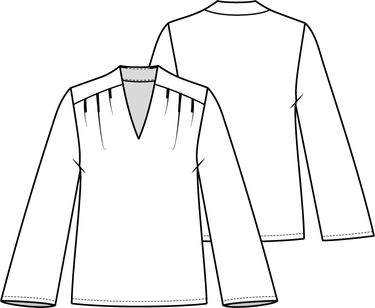 Knipmode 1022 - 13 - Top modeltekening