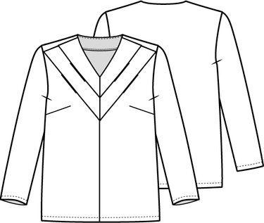Knipmode 0223 - 08 - Top modeltekening