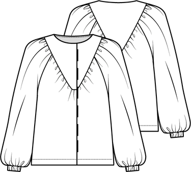 Knipmode 0223 - 10 - Vest modeltekening