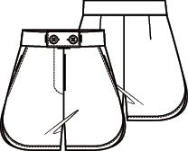 Knipmode 2108-07 short