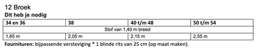Knipmode 2509-12 broek