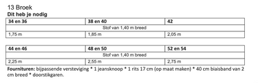 Knipmode 2502-13 broek