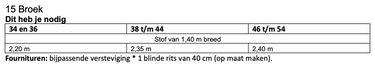 Knipmode 2511-15 broek