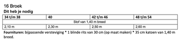 Knipmode 2509-16 broek
