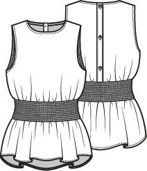 Knipmode 2508-16 top