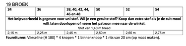 Knipmode 2409-19 broek