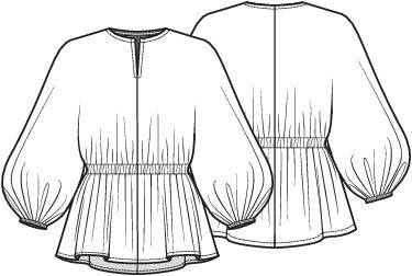Knipmode 2511-21 top