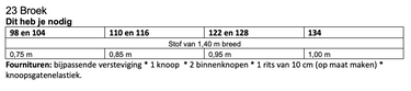 Knipmode 25SP2-23 broek