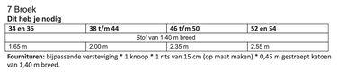 Knipmode 2512-07 broek