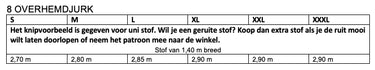Knipmode 2309-08 overhemdjurk