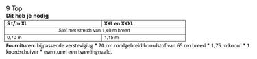 Knipmode 2605-09 top