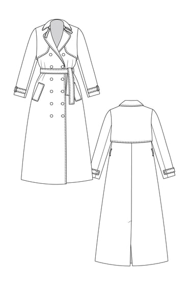 Named Clothing Isla - trenchcoat pdf-patroon