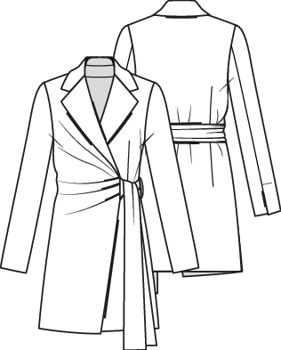 Knipmode 2312-16 robe manteau
