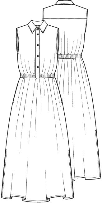Knipmode 2407-16 jurk