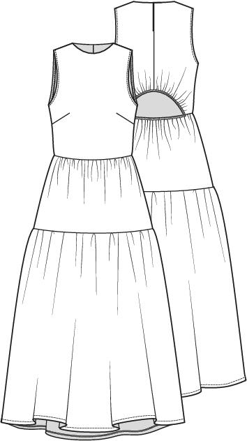 Knipmode 2407-19 jurk