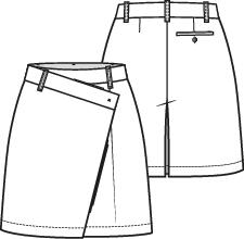 Knipmode 2412-21A broek + B skort