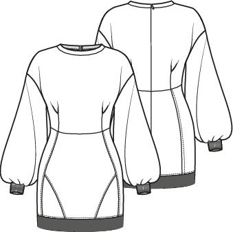 Knipmode 2501-07 jurk