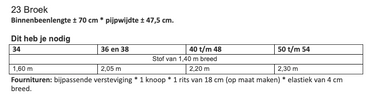 Knipmode 2610-23 broek