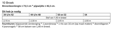 Knipmode 2611-10 broek