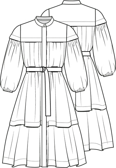 Knipmode 2308-13 jurk