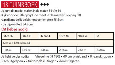 Knipmode 1908-13 tuinbroek