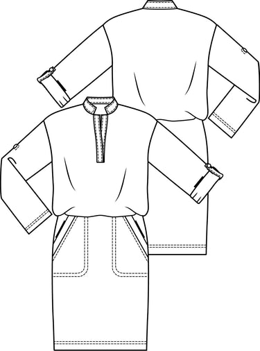 Knipmode 1803-17 jurk