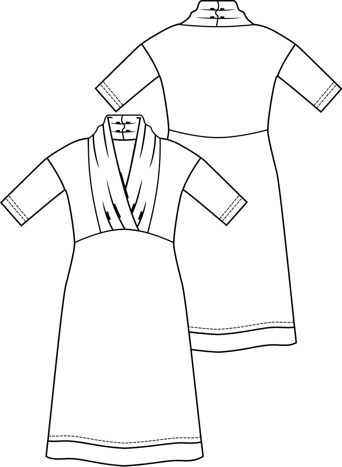 Knipmode 1804-18 jurk