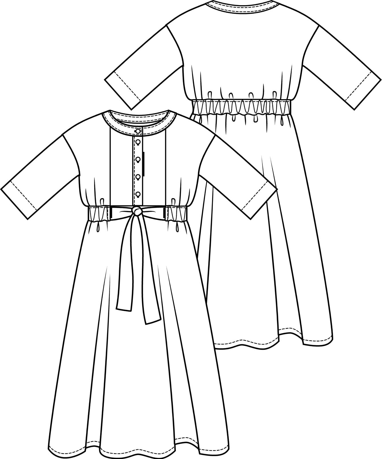Knipmode 1804-02 jurk
