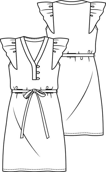 Knipmode 1804-23 jurk