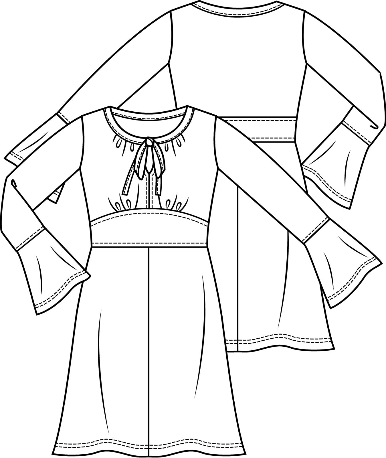 Knipmode 1808-05 jurk