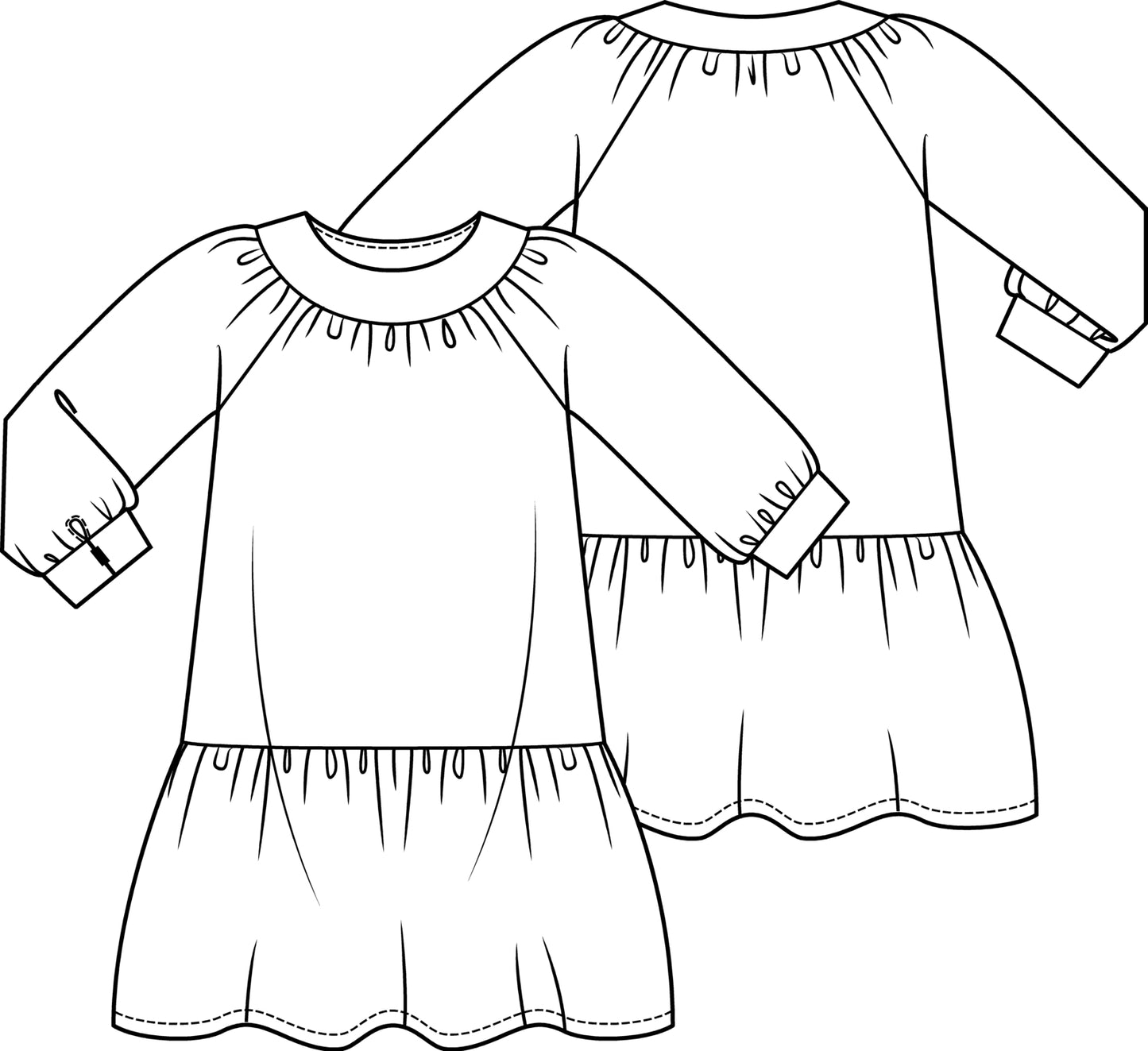 Knipmode 1809-12 jurk