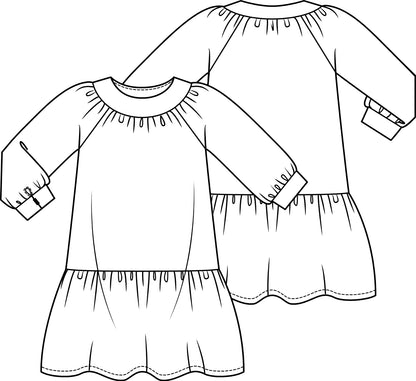 Knipmode 1809-12 jurk